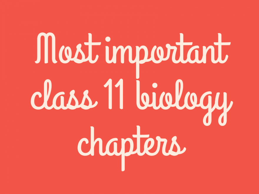 Most important class 11 biology chapters