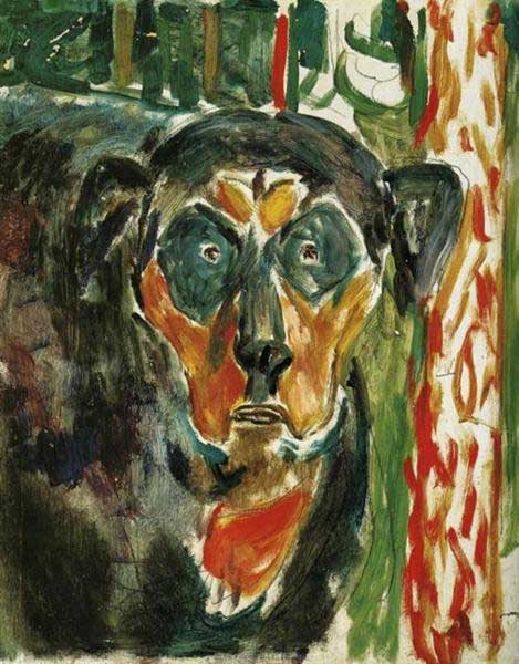 Head of A Dog by Edvard Munch