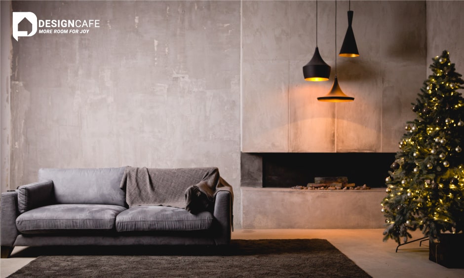 A Stone Finish Wallpaper For An Uber Cool Living Room