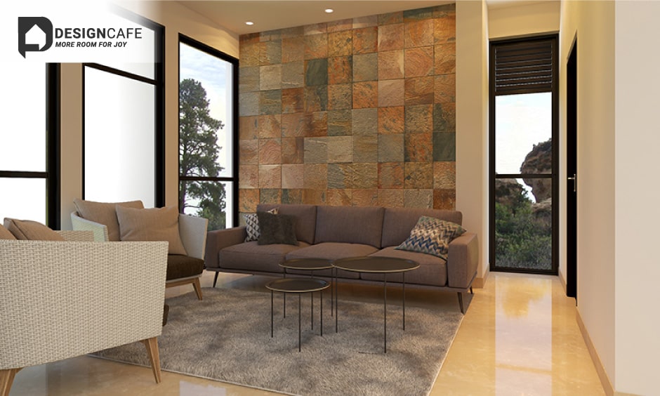 Accentuate The Living Room Walls With Designer Tiles